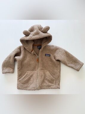 Patagonia Baby Furry Friends Bear Hooded Zip Up Hoody 6-12m
